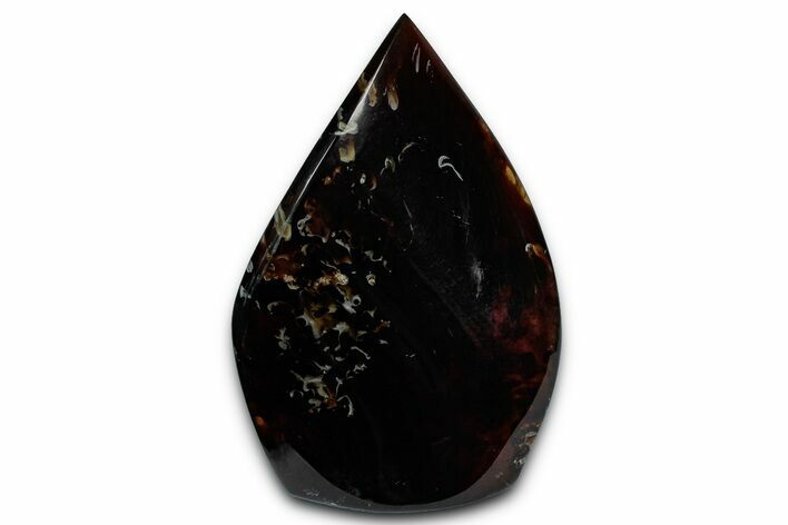 Polished Indonesian Blue Amber Flame #355812